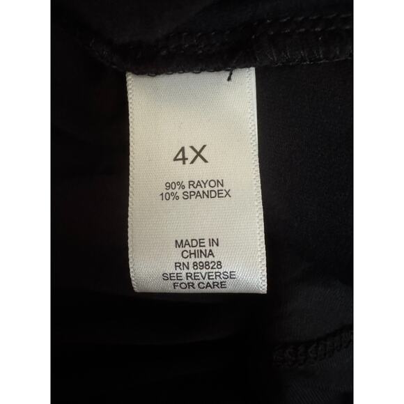 LOGO by Lori Goldstein Regular Rayon 230 Elbow Sleeve Dress Black 4X - Picture 13 of 13